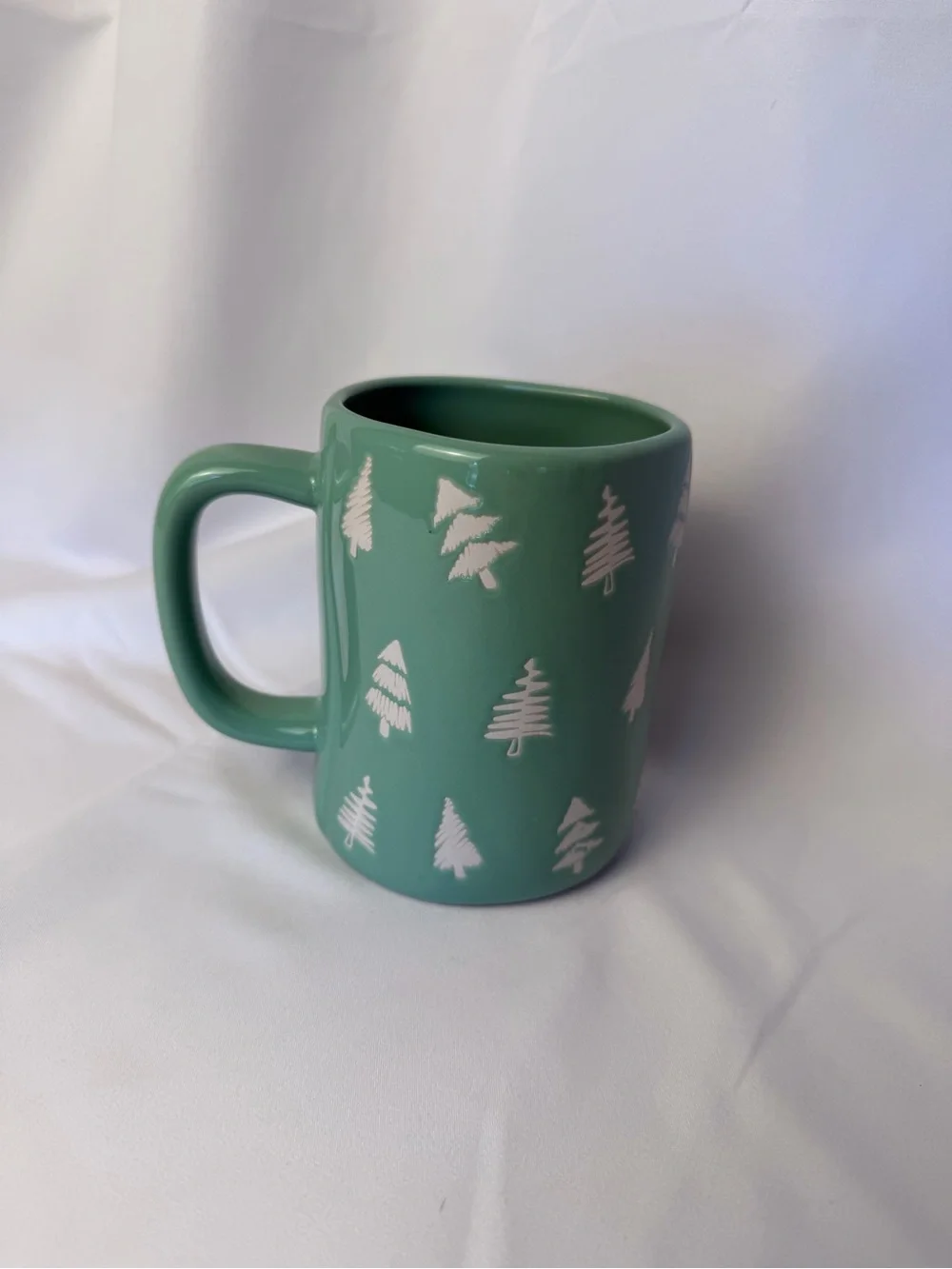 Rae Dunn Rare “Jolly” Green Christmas Tree Holiday Ceramic Mug